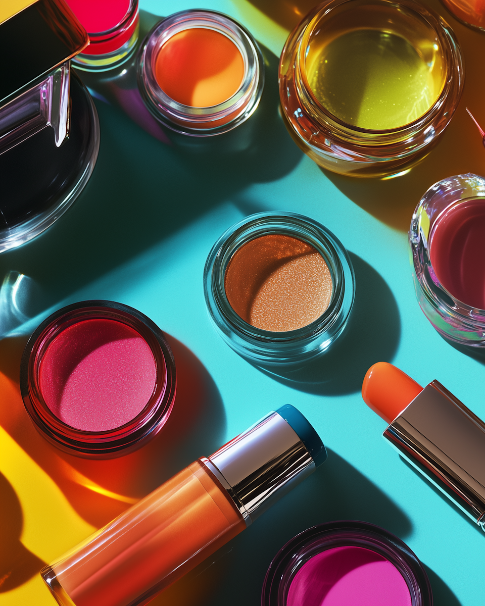 Vibrant cosmetic arrangement